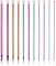 11pcs Tunisian Multicolor Afghan Crochet Needles (Vibrant Metallic Style)
